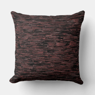 Burgundy mosaic style with rough background throw pillow