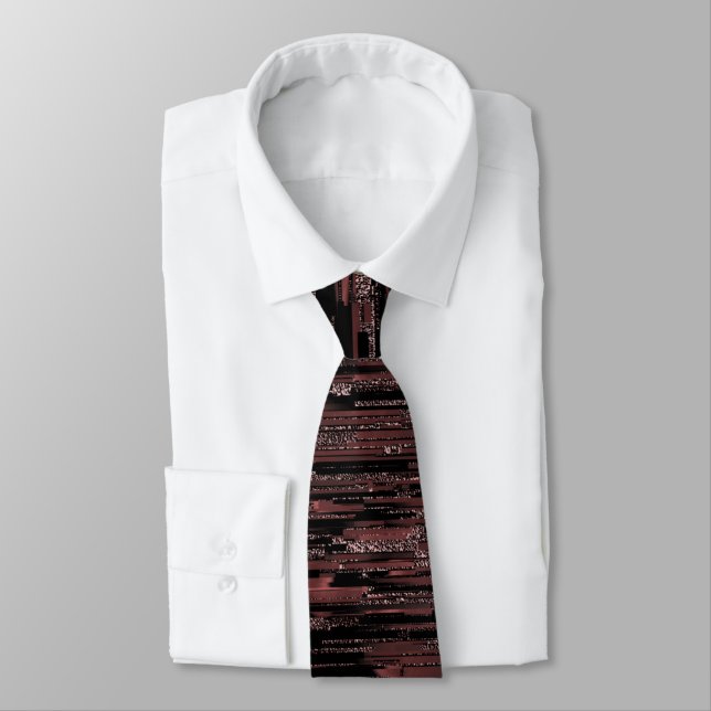 Burgundy mosaic style with rough background tie (Tied)