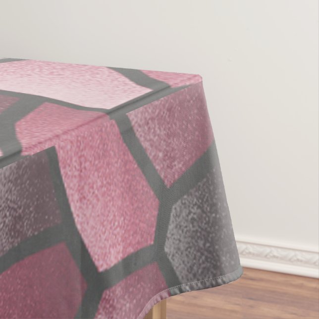 Burgundy Mosaic Tablecloth (In Situ)