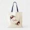 Burgundy Navy Blue Floral Classy Geometric Frame