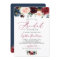 Burgundy Navy Blue Floral Script Bridal Shower