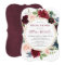 Burgundy navy blue floral wreath bridal shower