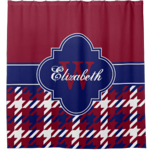 Burgundy Navy Blue Wht 1I CB Ribbon Name