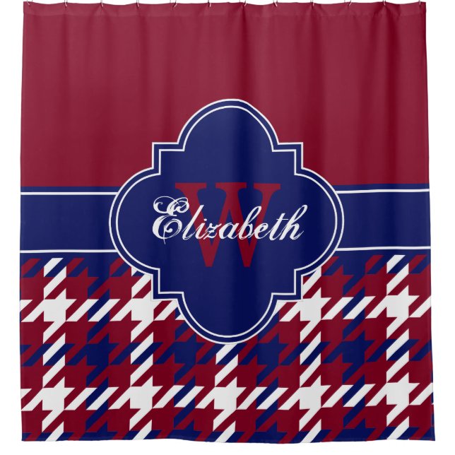 Burgundy Navy Blue Wht 1I CB Ribbon Name (Front)