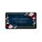 Burgundy Navy Blush Floral Geometric Wedding Label