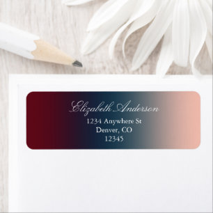 Burgundy Navy Blush Ombre Wedding
