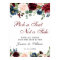 Burgundy Navy Floral Wedding Ceremony Seating