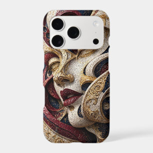 Burgundy Navy Ivory Gold Mosaic Face