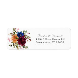 Burgundy Navy Orange Fall Floral 2 Retour Adresse