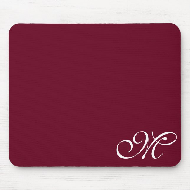 Burgundy or Choose Your Colour Mouse Pad (Front)