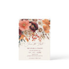 Burgundy Orange Floral Fall Save the Date