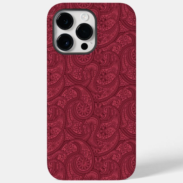 Burgundy Paisley Case-Mate iPhone Case (Back)