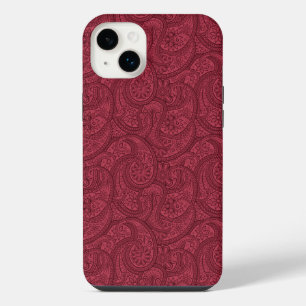 Burgundy Paisley iPhone 14 Plus Case