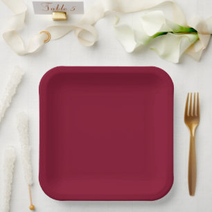 Burgundy Paper Plate