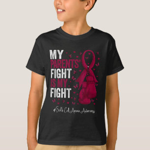 Burgundy Parents Sickle Cell Anemia Awareness  T-Shirt
