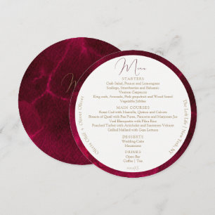 Burgundy Passion Wedding Circle Menu