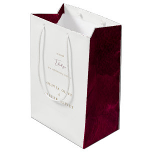 Burgundy Passion Wedding Medium Gift Bag