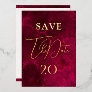 Burgundy Passion Wedding Save The Date