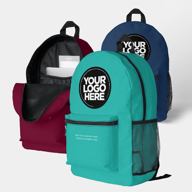 Burgundy | Personalized Corporate Logo and Text Printed Backpack (Creator Uploaded)