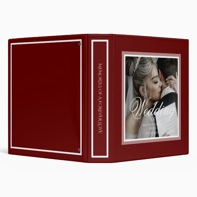 Burgundy photo album 3 ring binder (Background)