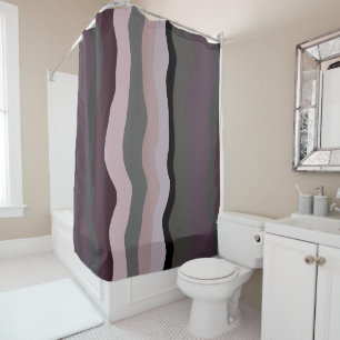 Burgundy, Pink and Purple Wavy Stripes