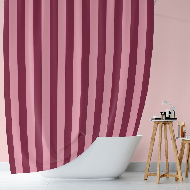 Burgundy Pink Big Stripe Pattern Bold Cherry Red (Creator Uploaded)