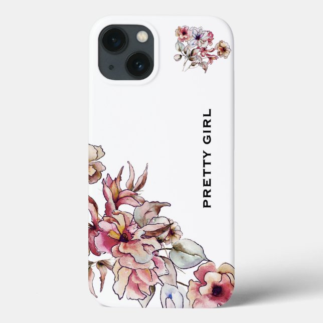Burgundy Pink Floral Bouquet Elegant  Girly Case-Mate iPhone Case (Back)