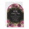 Burgundy Pink Floral Glitter Black 40th Birthday