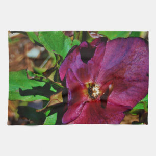 Burgundy Pink Lenten Rose Kitchen Towel