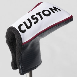 BURGUNDY Piping Custom Golf Putter Headcover Blank