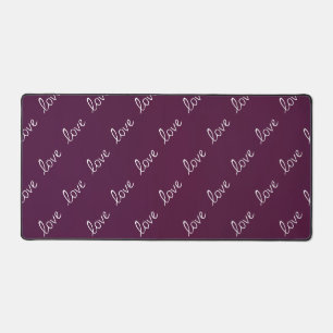 Burgundy Plum ‘Love’ Desk Mat