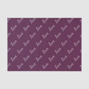 Burgundy Plum ‘Love’ Tissue Paper