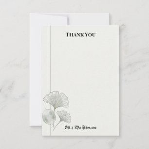 Burgundy Protea Blackberry Wedding Thank You Card