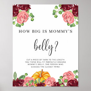 Burgundy pumpkin how big is mommy's belly game poster