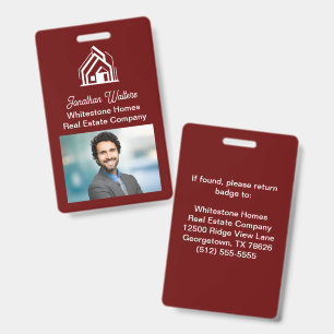 Burgundy Real Estate Company Realtor Photo Badge
