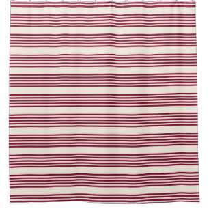 Burgundy red and beige five stripe pattern