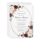 Burgundy Red and Blush Pink Floral Bridal Shower