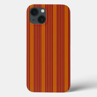 Burgundy red and burnt orange five stripe pattern.