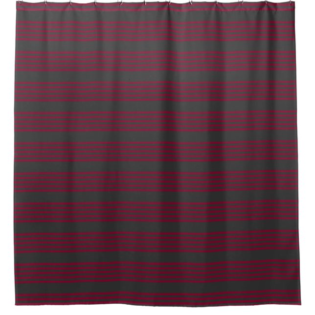 Burgundy red and charcoal five stripe pattern (Front)