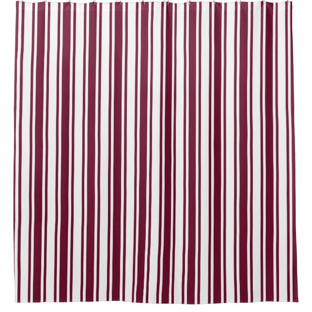 Burgundy red and white candy stripes (Front)