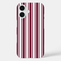 Burgundy red and white candy stripes