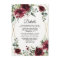 Burgundy Red Blush Gold Geometric Greenery Wedding