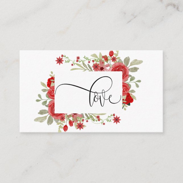 Burgundy Red Blush Gold Geometric Greenery Wedding Enclosure Card (Front)