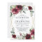 Burgundy Red Blush Gold Geometric Greenery Wedding