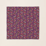 Burgundy Red Blush Pink Rustic Bohemian Floral Scarf<br><div class="desc">Gorgeous flowers in rich tones of Burgundy Marsala,  blush pink and deep purple.</div>