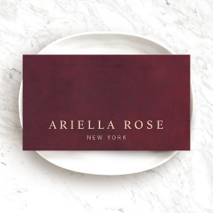 Burgundy Red Business Card