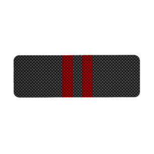 Burgundy Red Carbon Fiber Style Racing Stripes