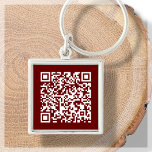 Burgundy Red | Custom QR Code Scannable Keychain<br><div class="desc">Looking for a powerful marketing tool to enhance your business? Look no further than our QR code keychains! With the ability to create a QR code directly onto the keychain, you can easily direct your customers to your website, social media pages, or other online media platforms. These keychains make great...</div>