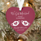 Burgundy Red Elegant Married during Pandemic Photo