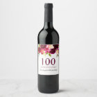 Burgundy Red Floral Boho 100th Birthday Party